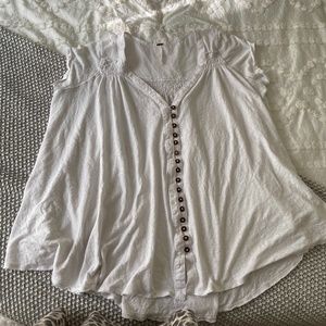 Free People Oversized Blouse Tee